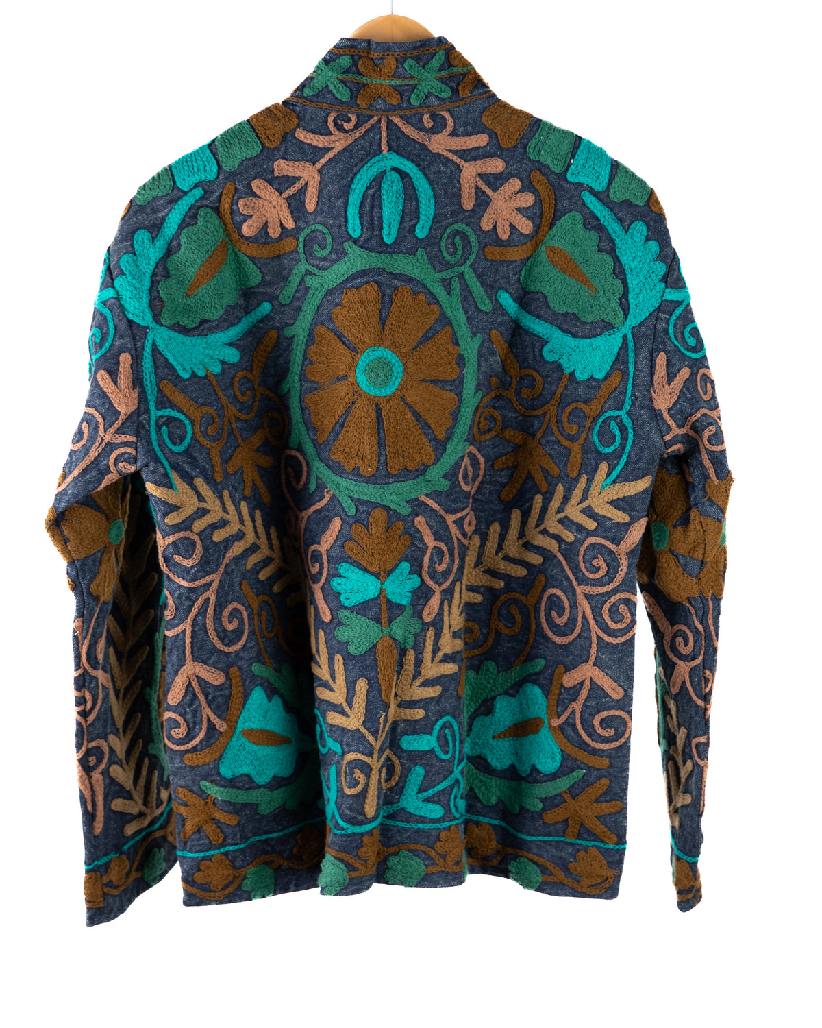 Jakke med broderi (denim)