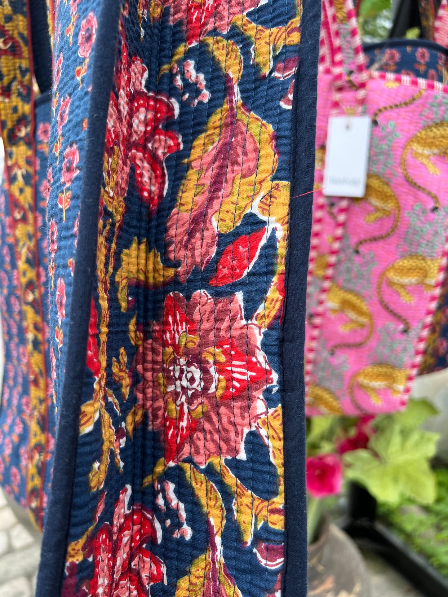 Quilted bag - tosidig blå