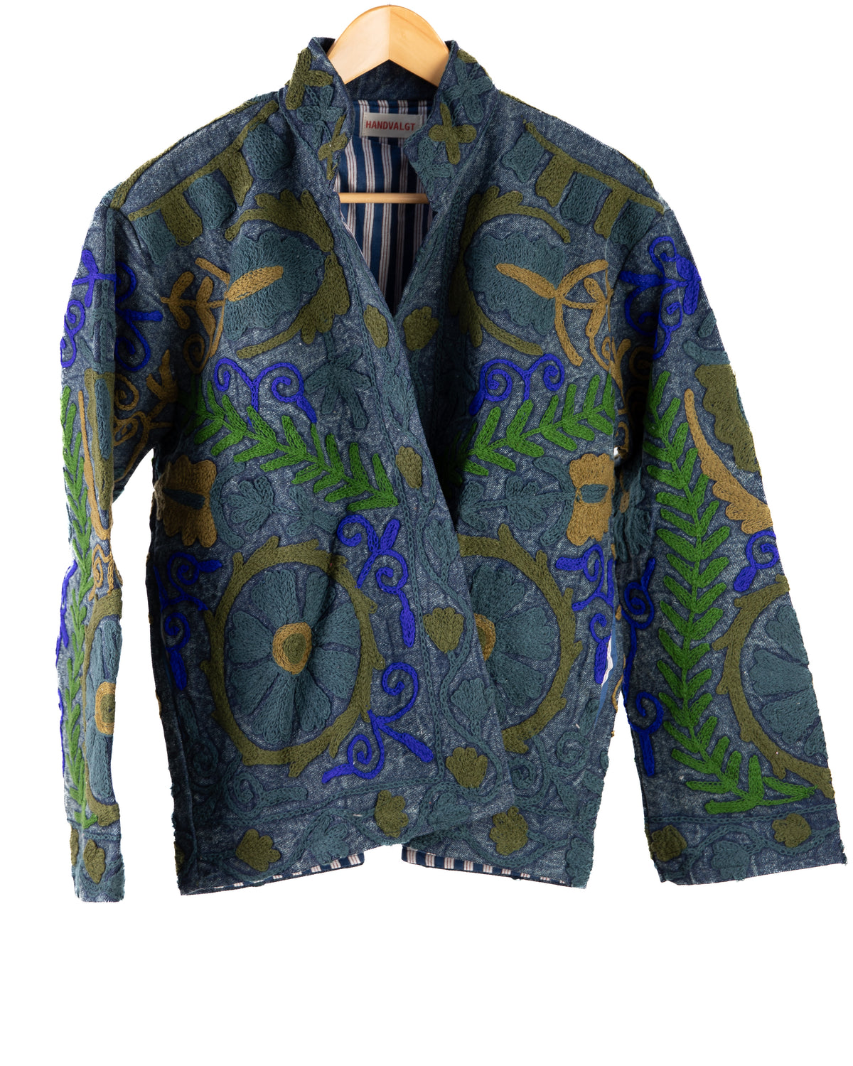 Jakke med broderi (denim)