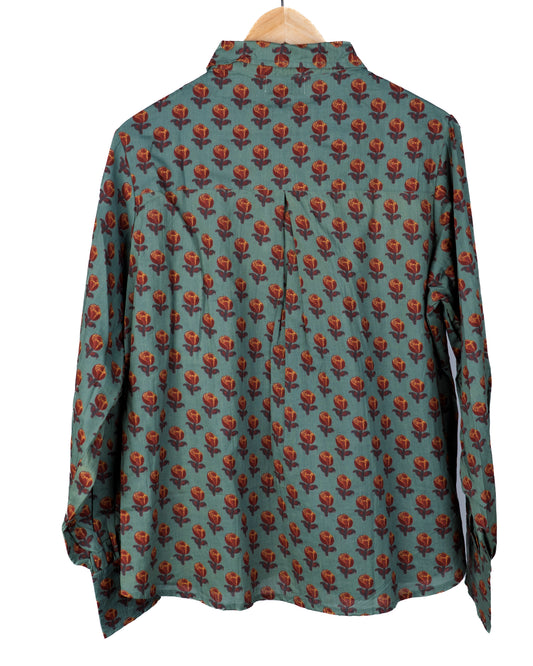 Elvira shirt - mørk grønn