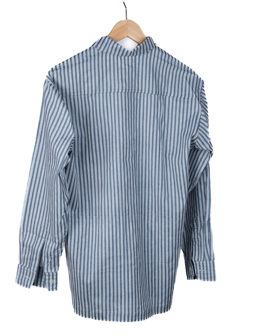 Boyfriend shirt - gråblå striper