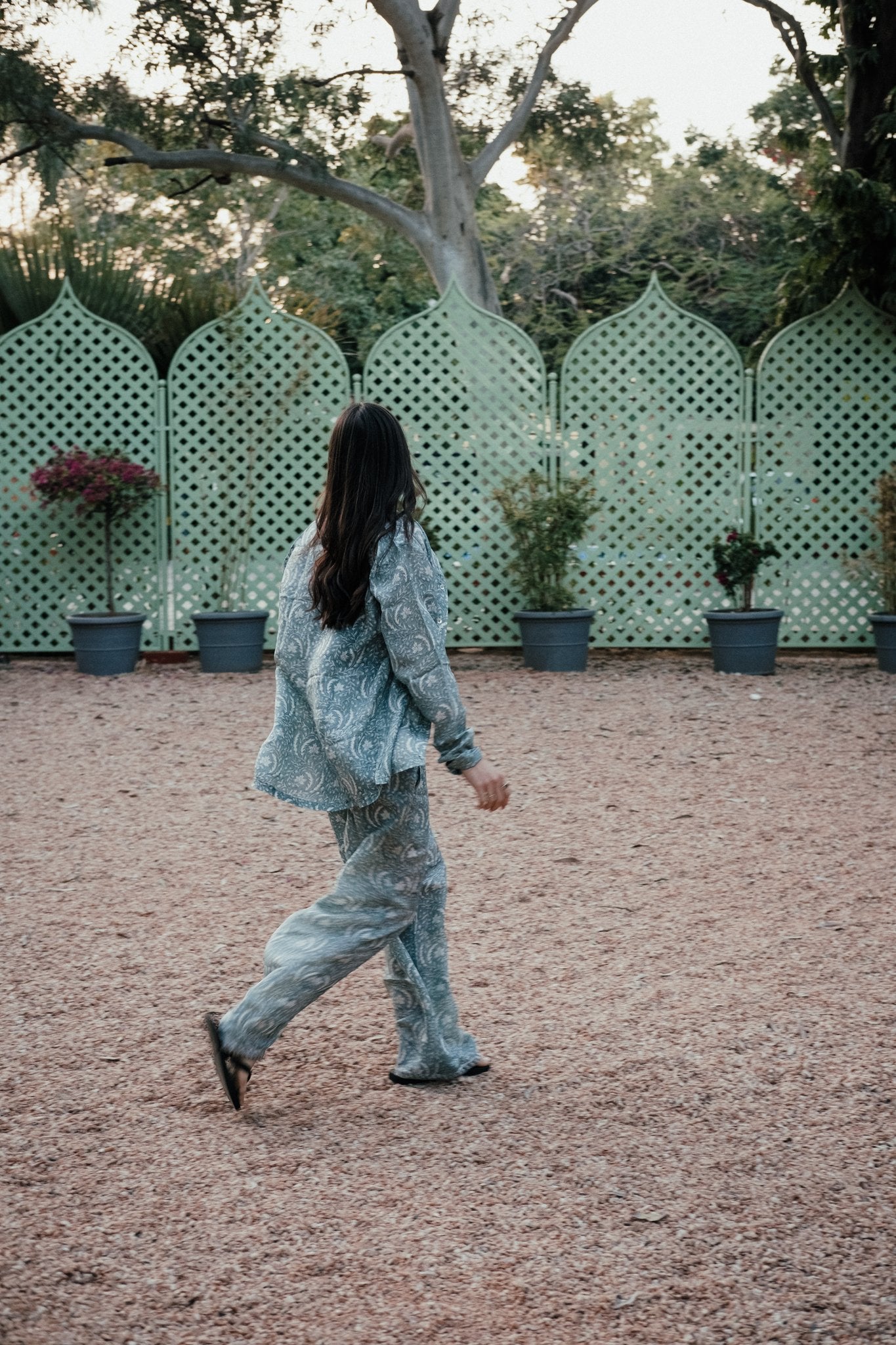 Boyfriend shirt silk - light blue