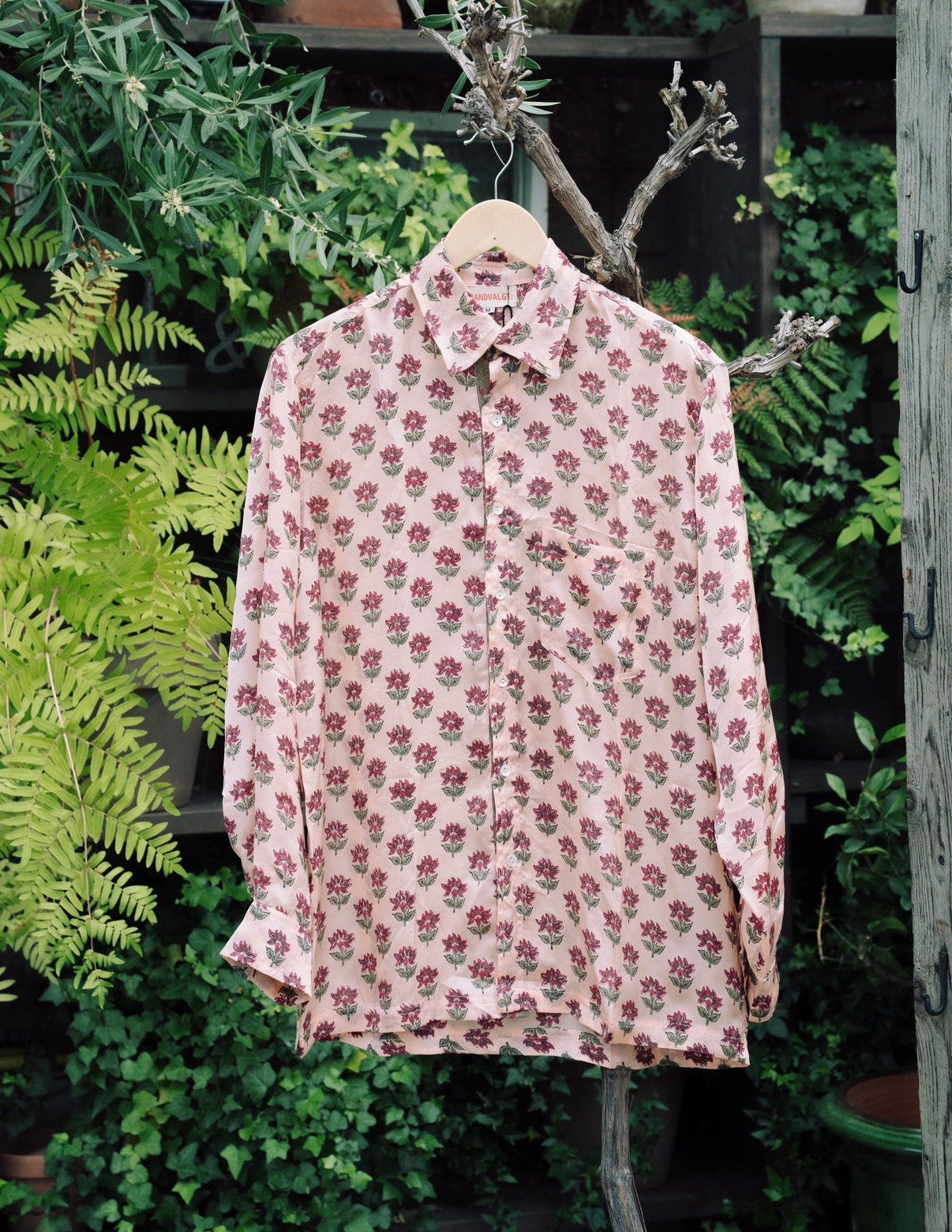 Boyfriend shirt silk - rosa
