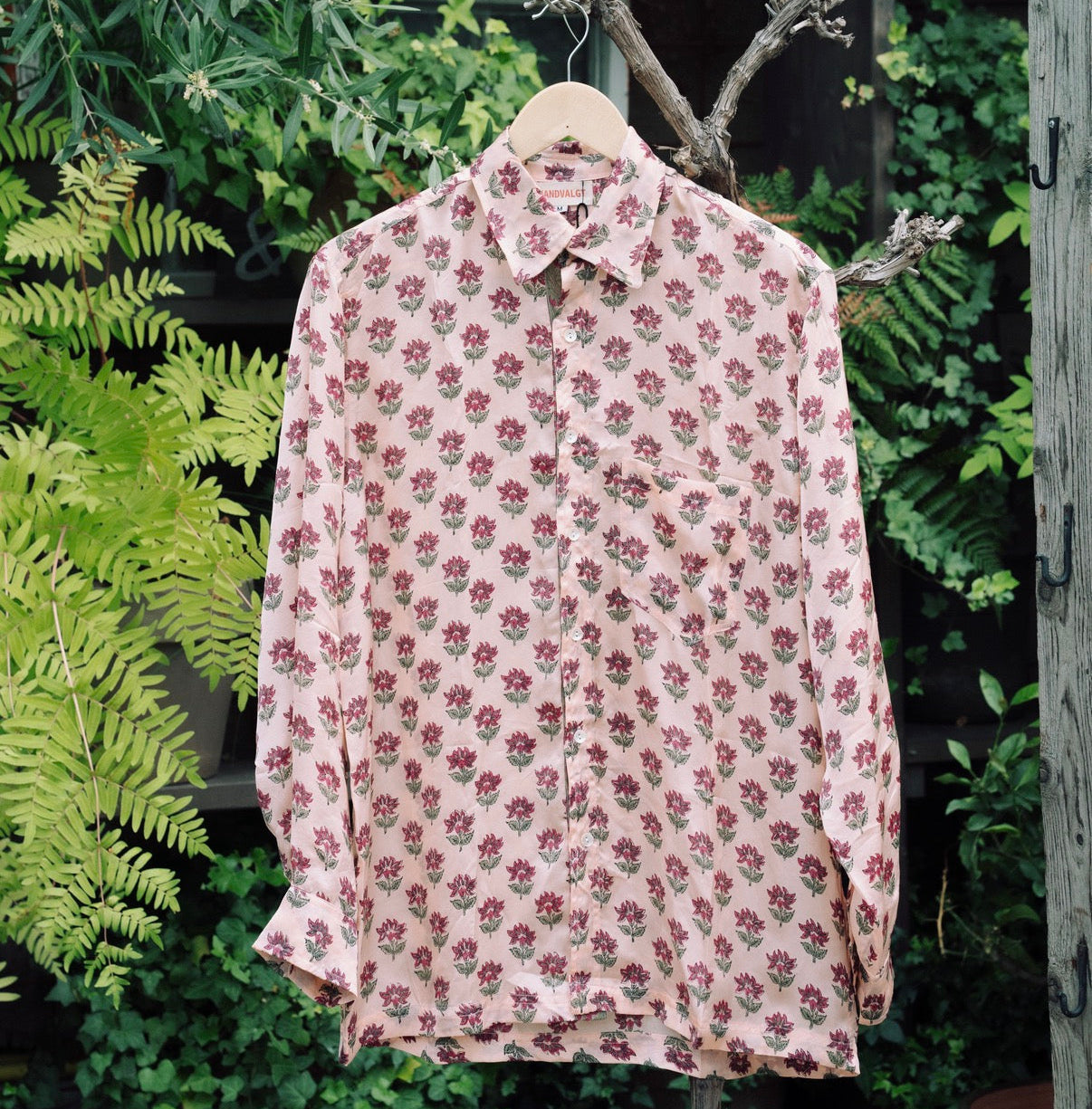 Boyfriend shirt silk - rosa
