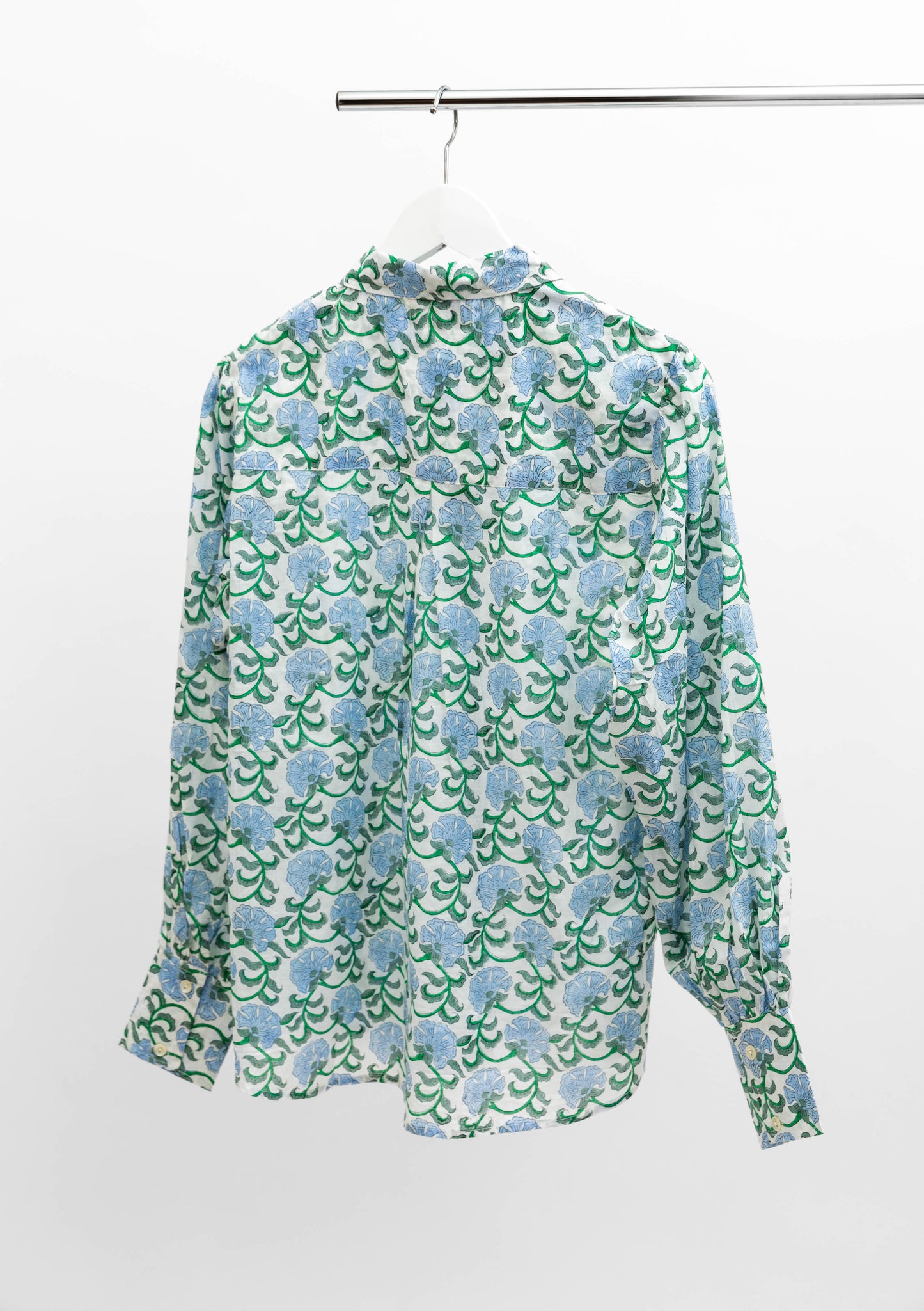 Elvira shirt - blå & grønn