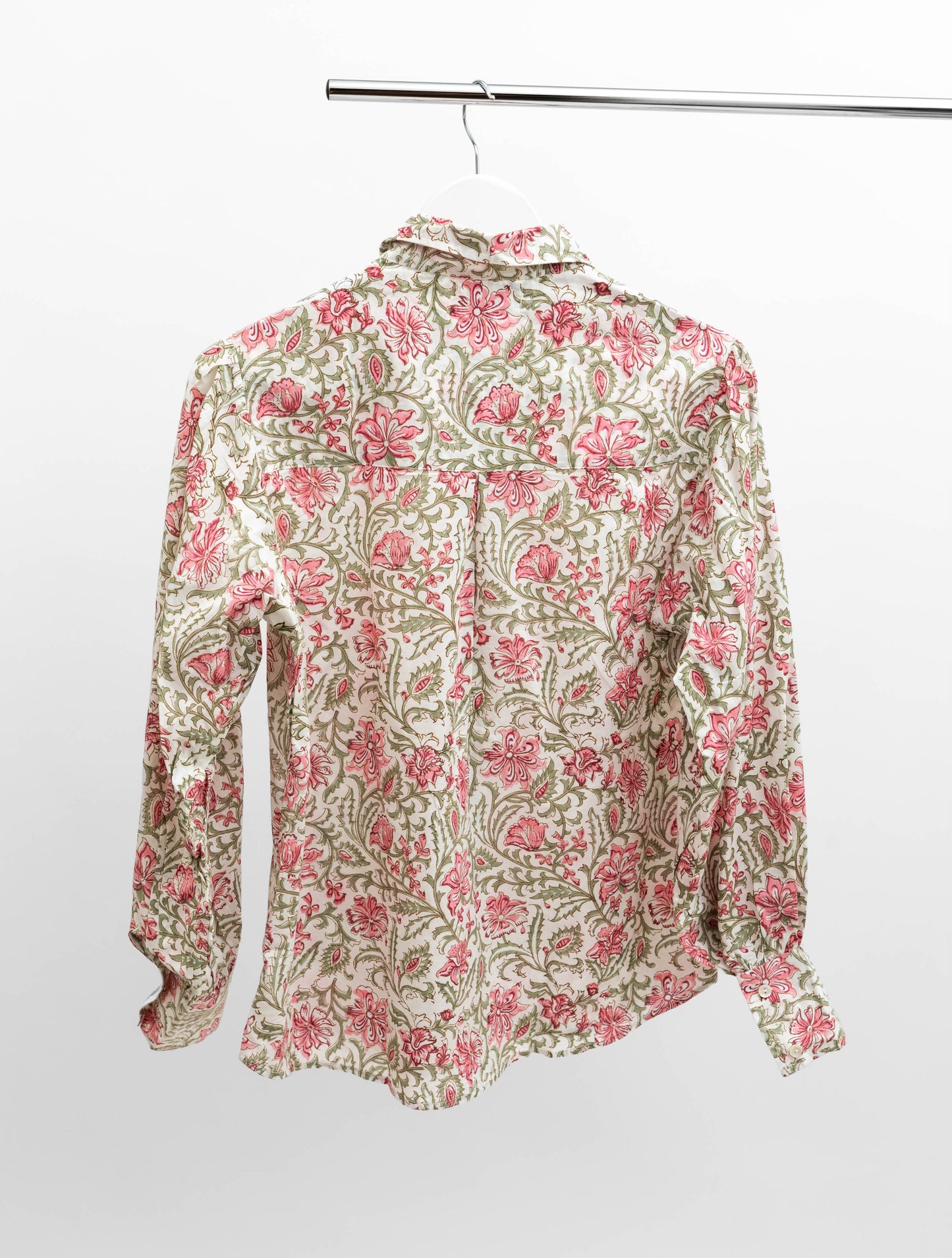 Elvira shirt - rosa & hvit