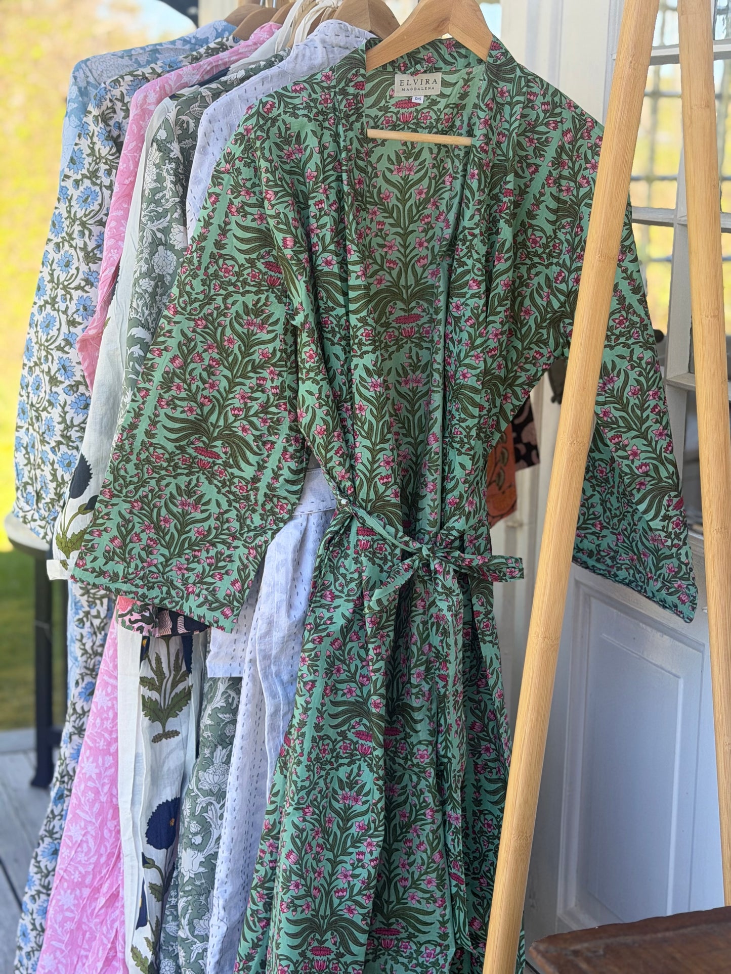 Kimono -  Grønn og rosa