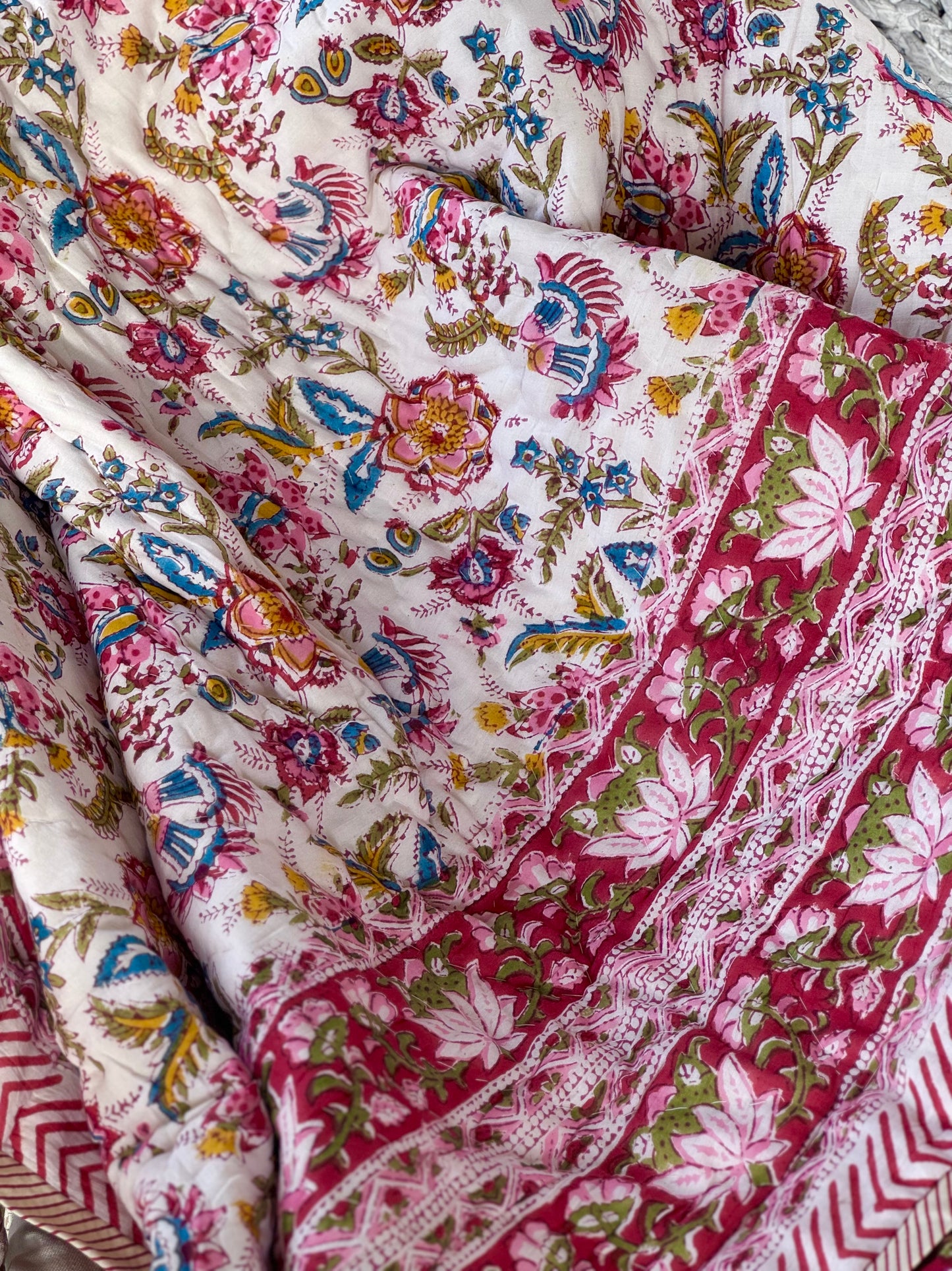 Vatteppe - hvit multicolor