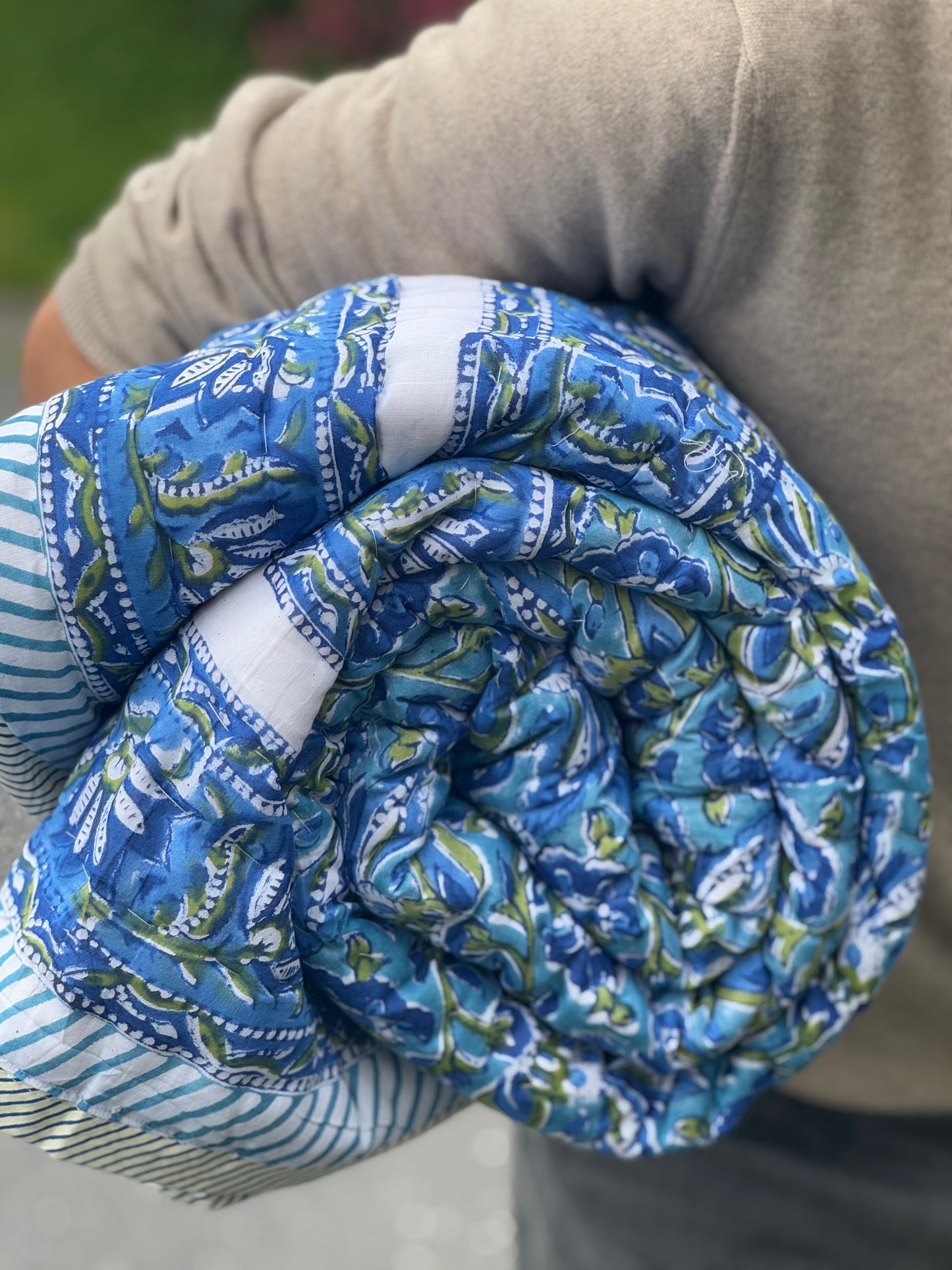 Vatteppe - grønn og blå