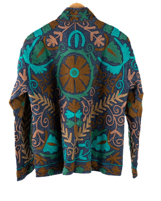 Jakke med broderi (denim)
