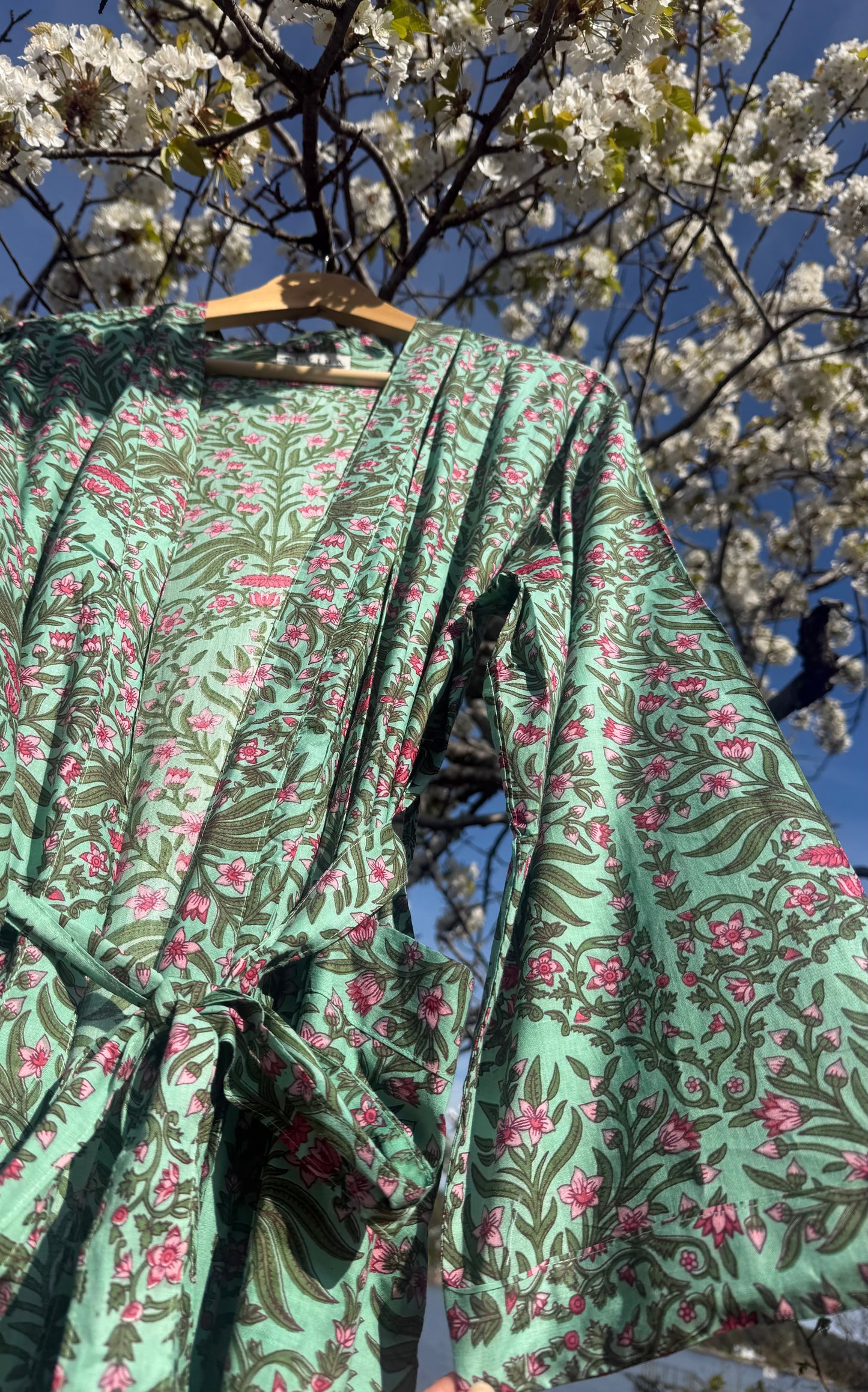 Kimono -  Grønn og rosa