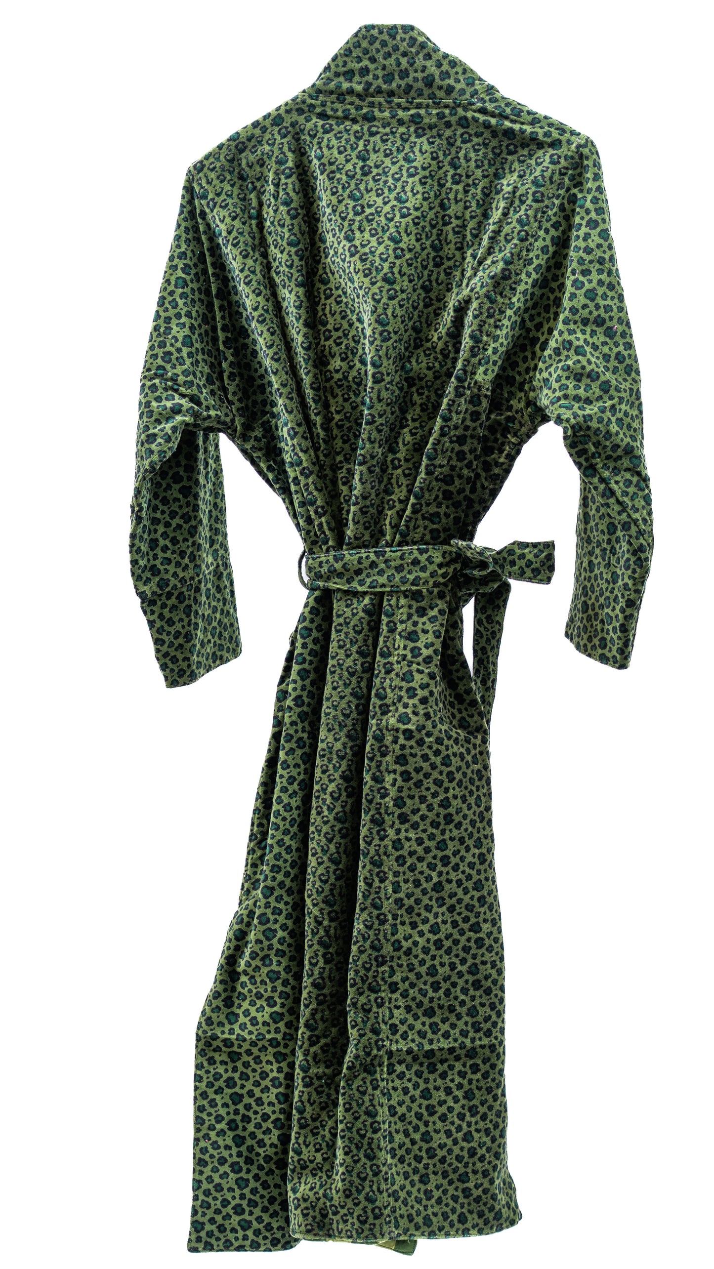 Morgenkåpe - Grønn leopard