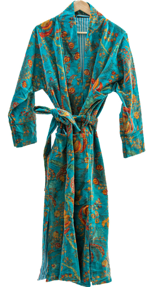 Morgenkåpe - Turkis