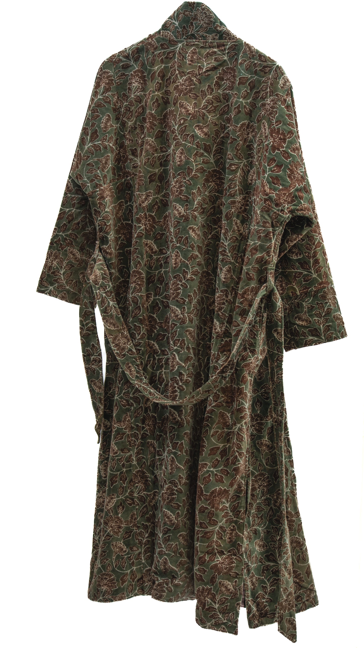 Morgenkåpe - Dyp grønn & brun