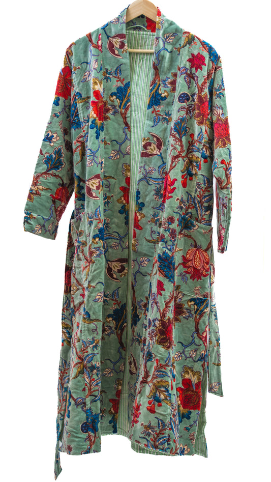 Morgenkåpe - Salviegrønn