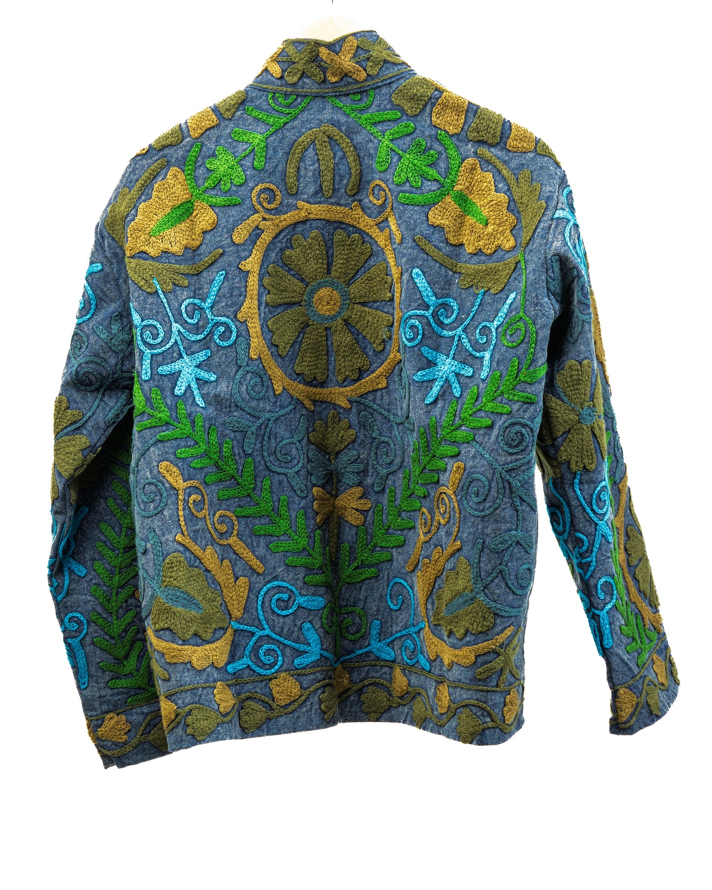 Jakke med broderi (denim)