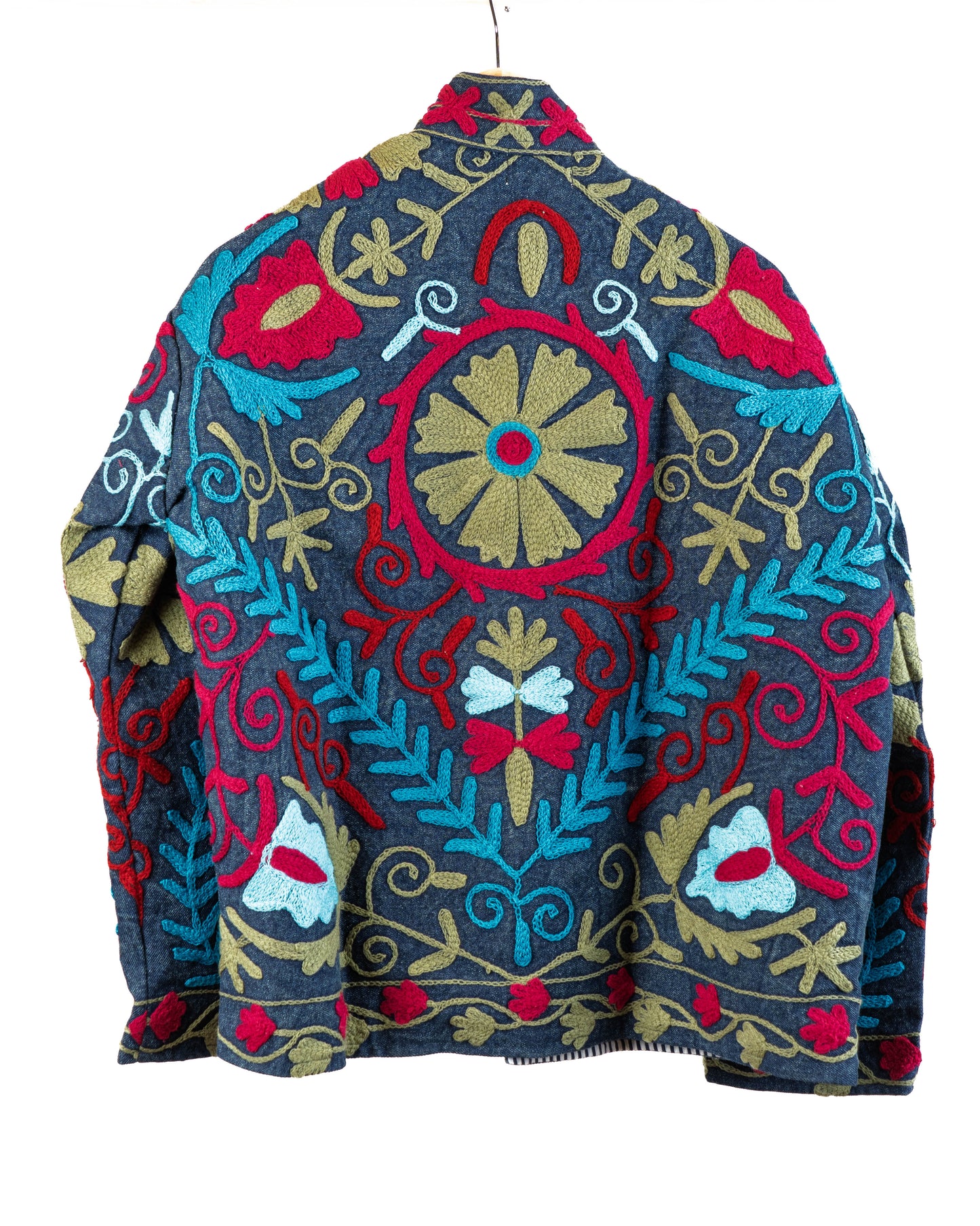 Jakke med broderi (denim)