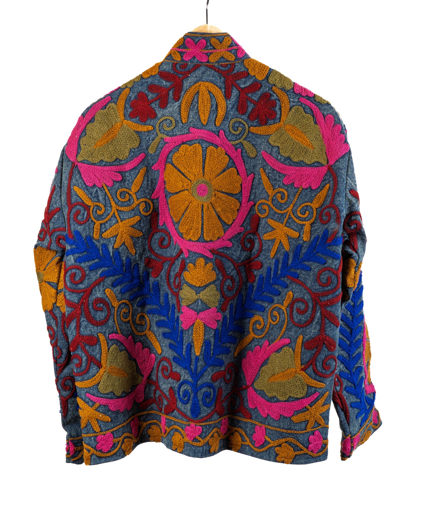 Jakke med broderi (denim)