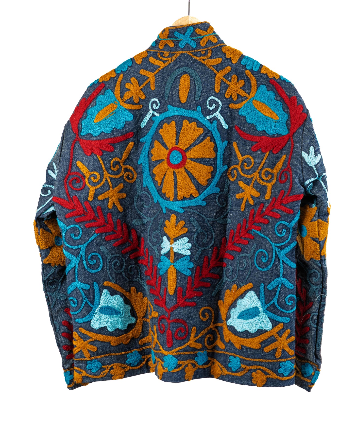 Jakke med broderi (denim)