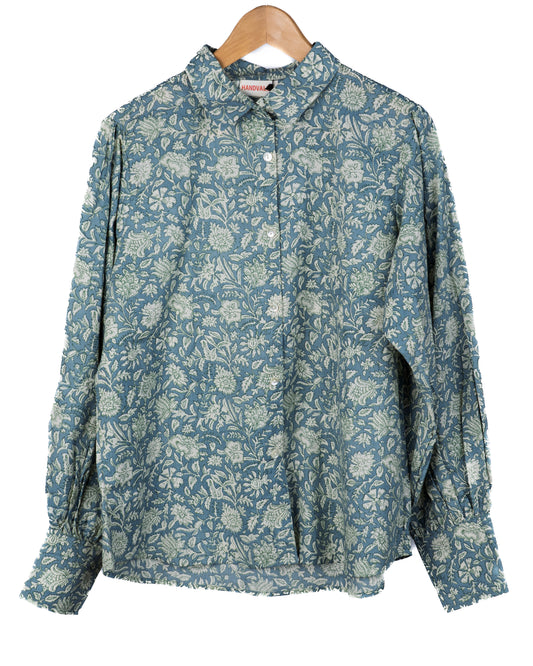 Elvira shirt - støvblå