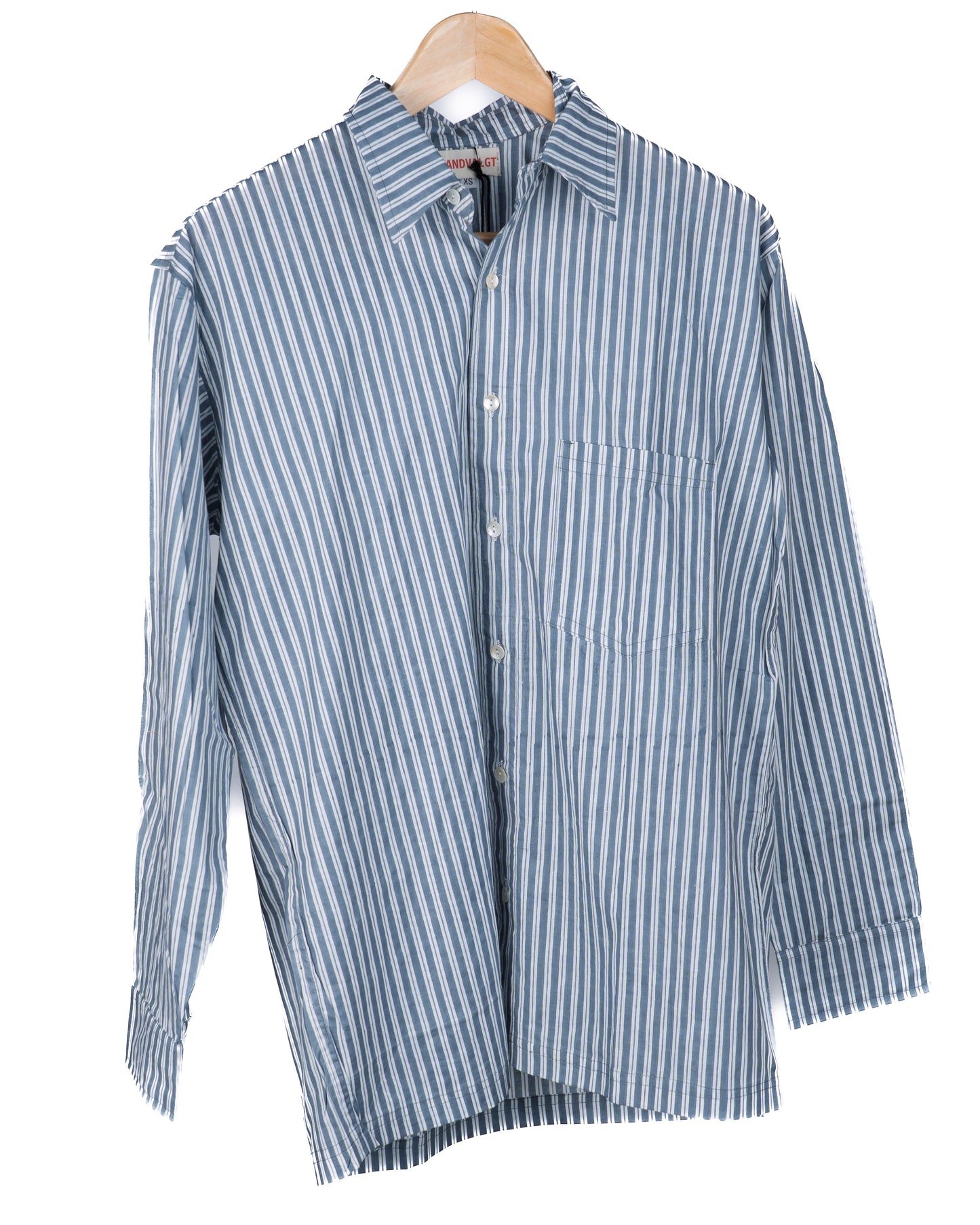 Boyfriend shirt - gråblå striper