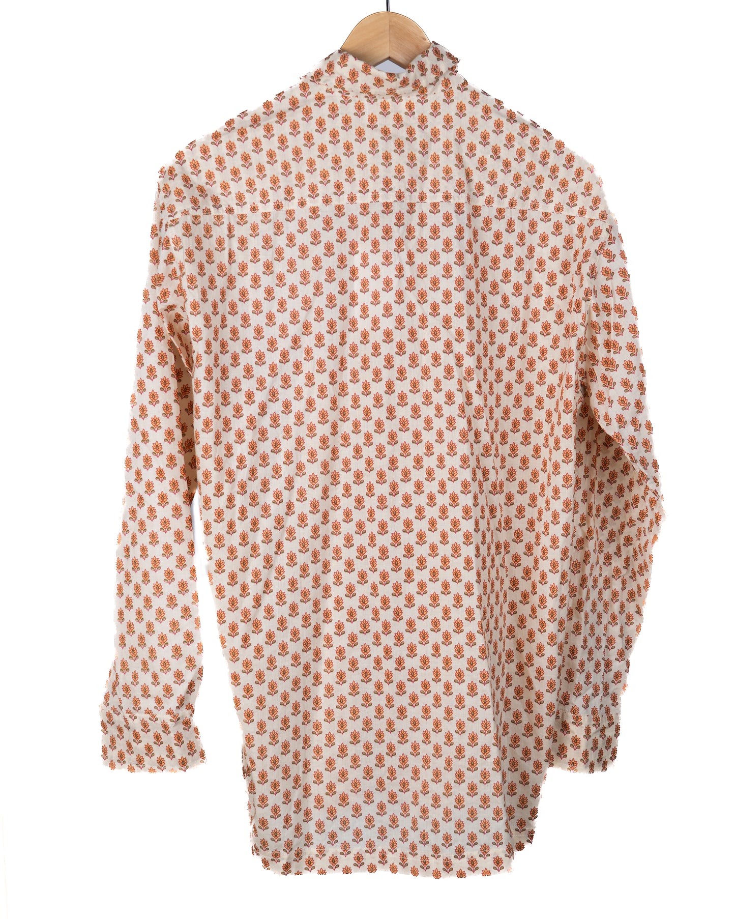 Boyfriend shirt - smørgul med blomster