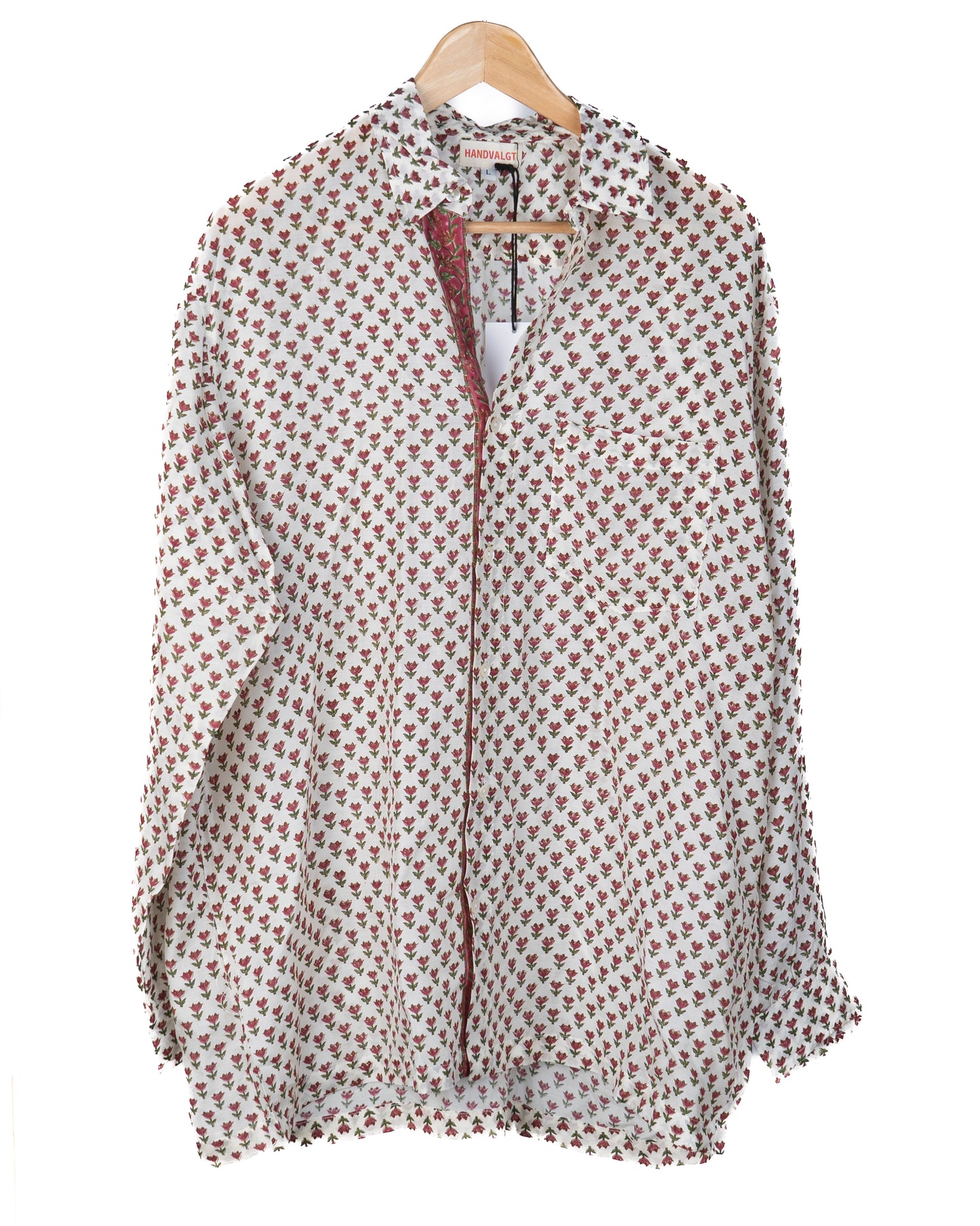 Boyfriend shirt silk - små blomster