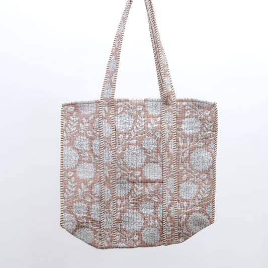 Quilted bag -beige
