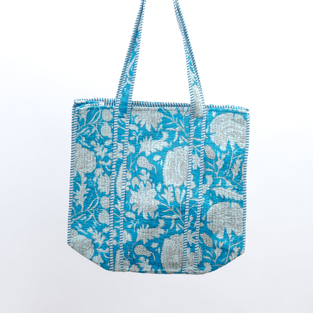 Quilted bag - lyseblå