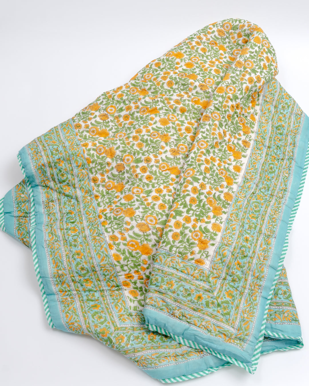 Vatteppe - turkis floral