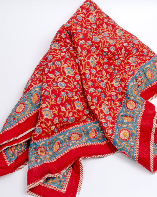 Vatteppe - rød hvit & blå