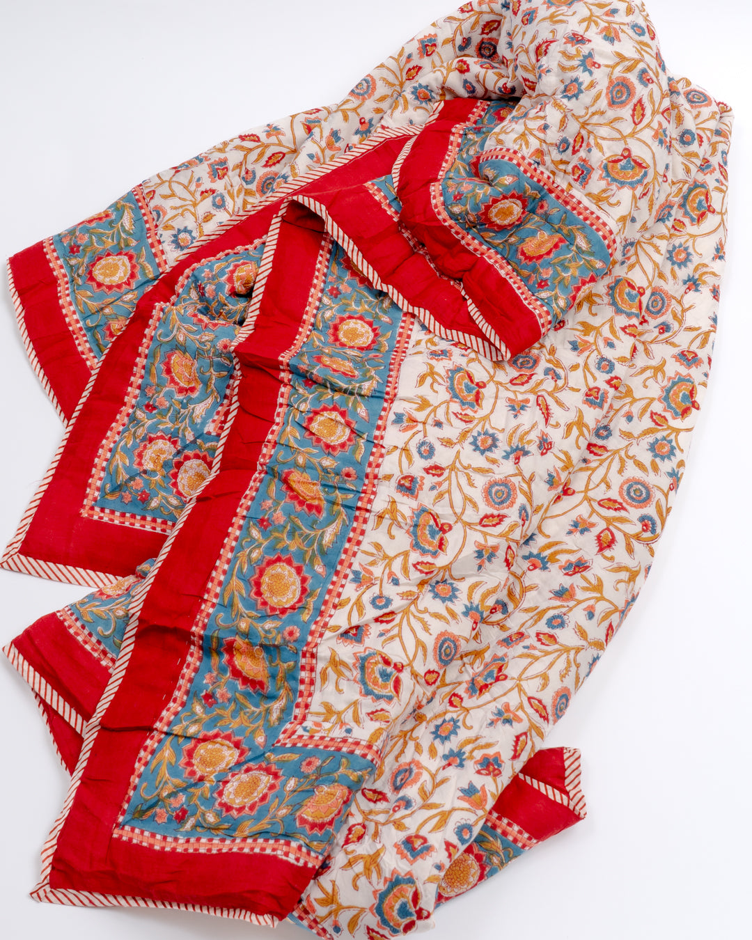 Vatteppe - rød hvit & blå