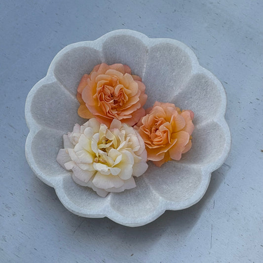 Marmorskål - blomst