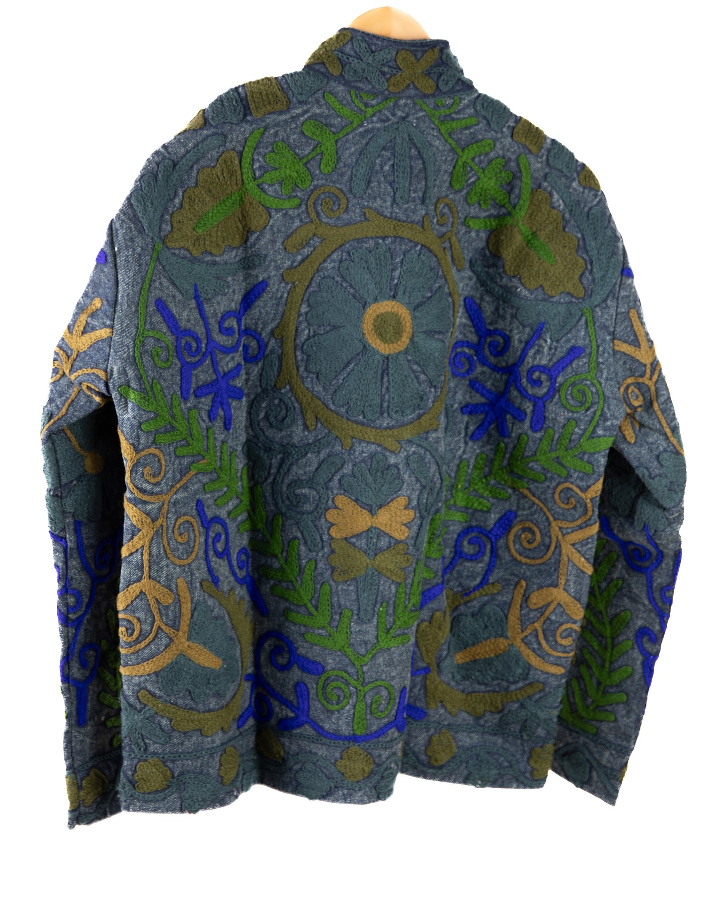 Jakke med broderi (denim)