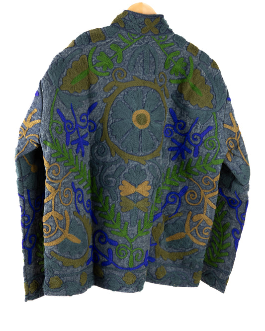 Jakke med broderi (denim)