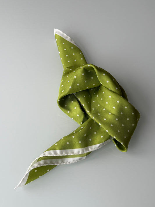 Limone verde - silkeskjerf 50x50cm