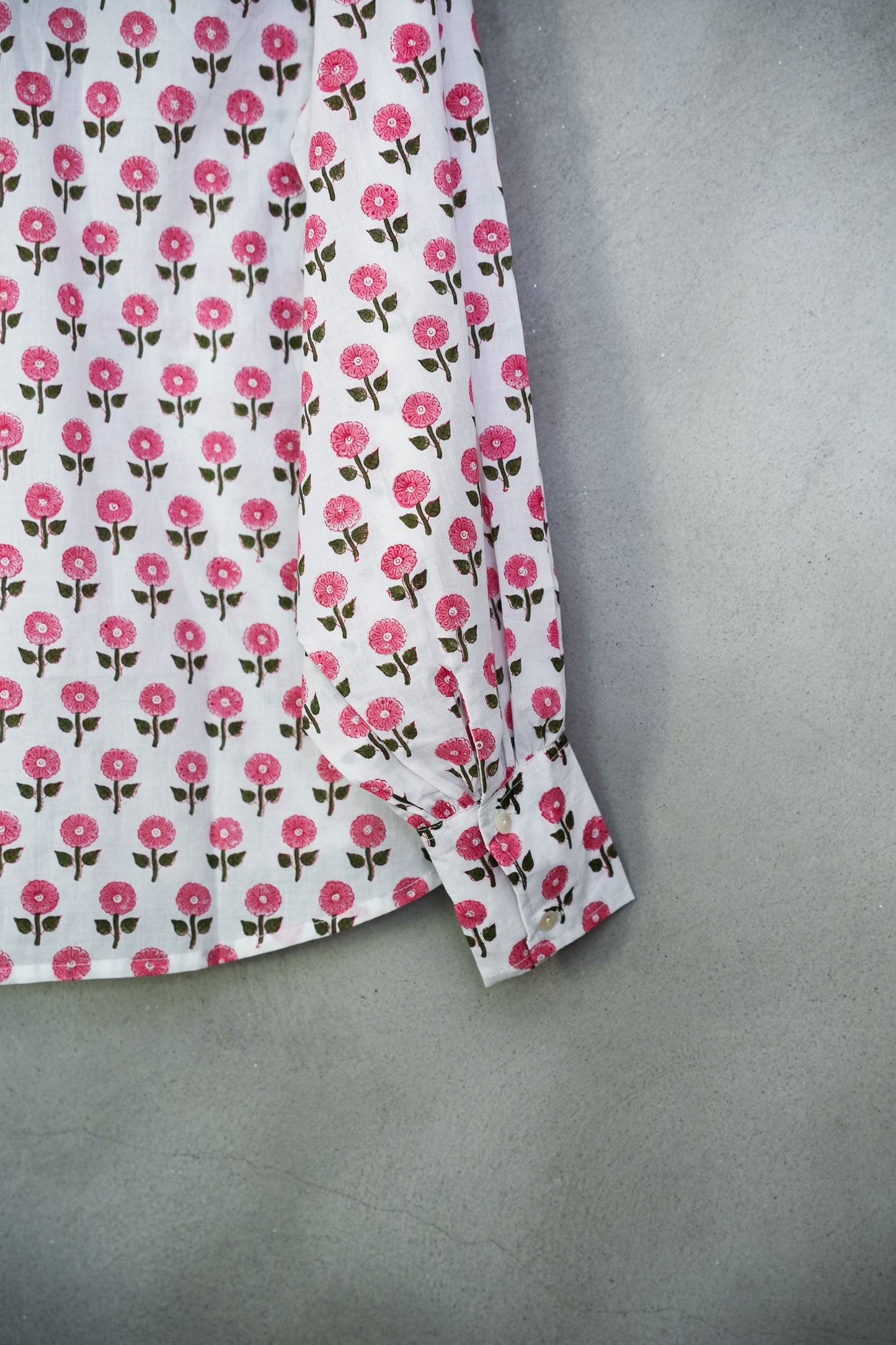 Elvira shirt - rosa blomster